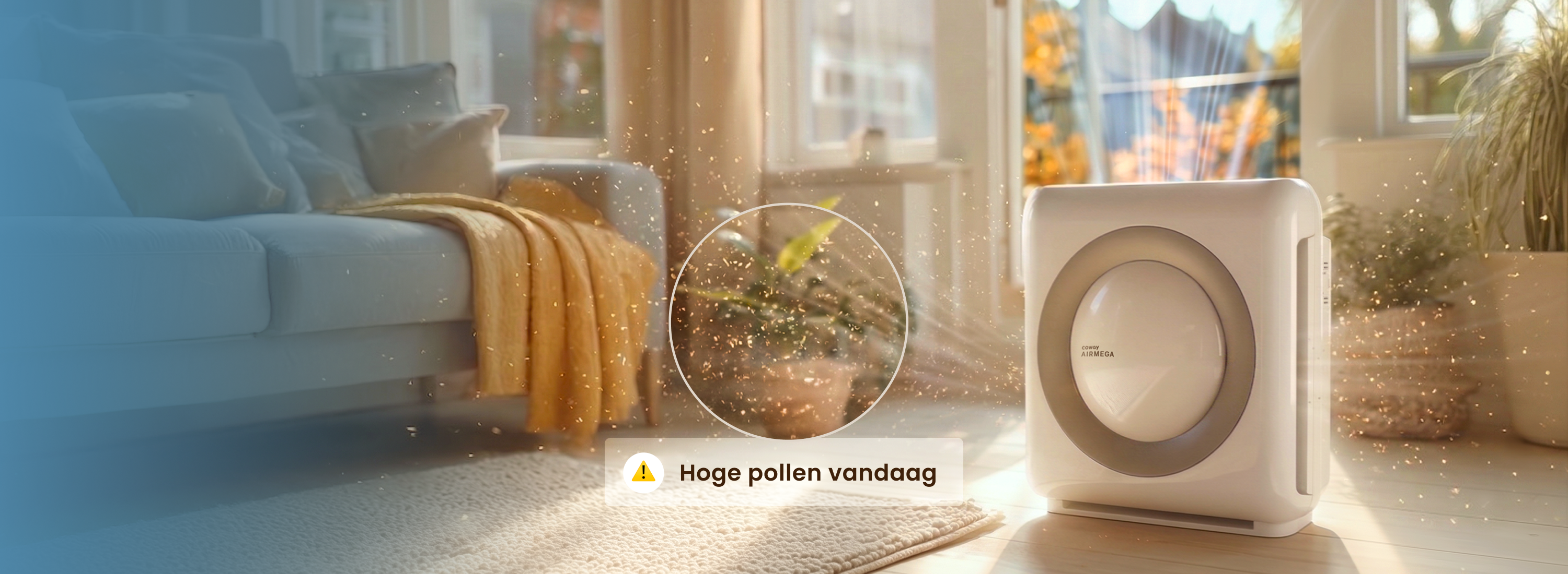 Geniet van frisse lucht.
Houd pollen buiten.