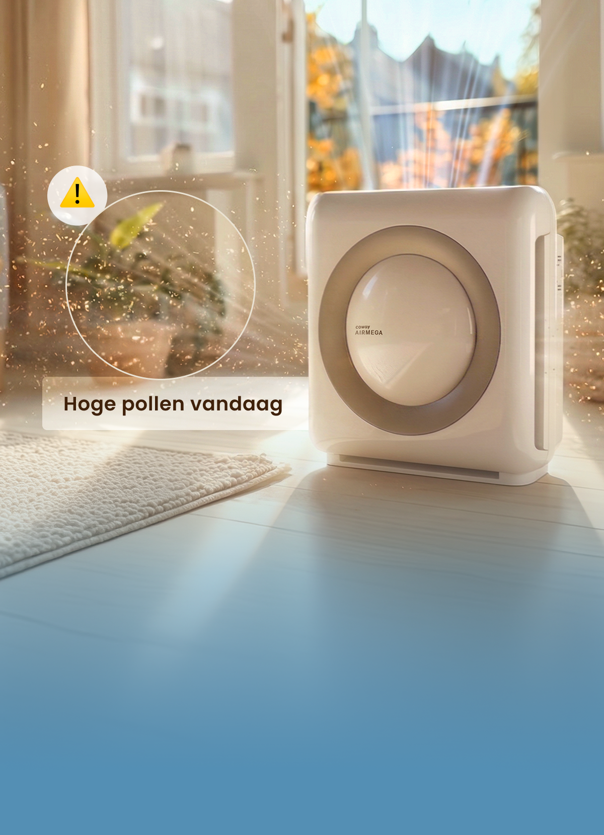 Geniet van frisse lucht.
Houd pollen buiten.